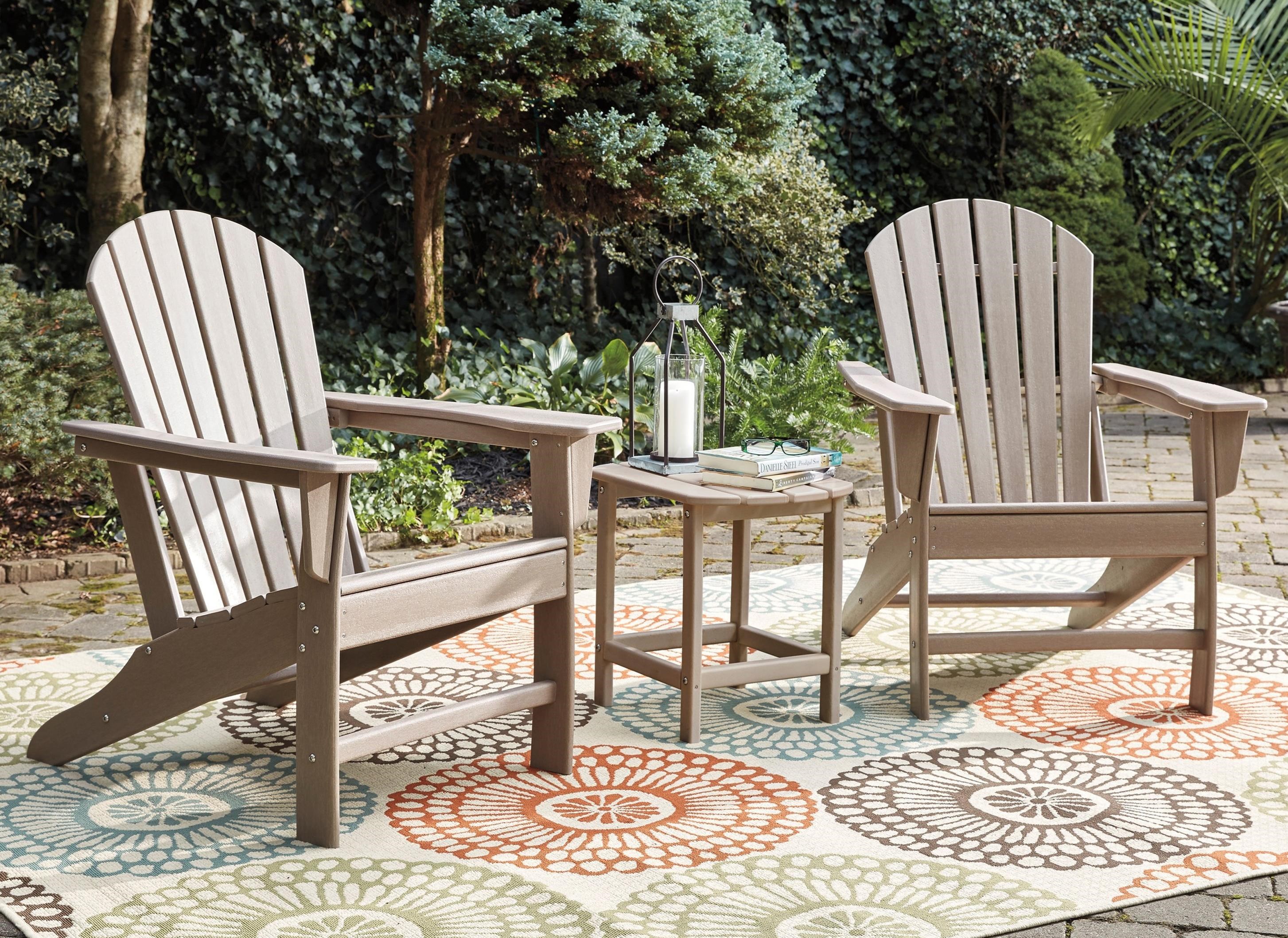 Ashley Signature Design Sundown Treasure P014898x2+P014703x1 2 Adirondack Chairs and End Table
